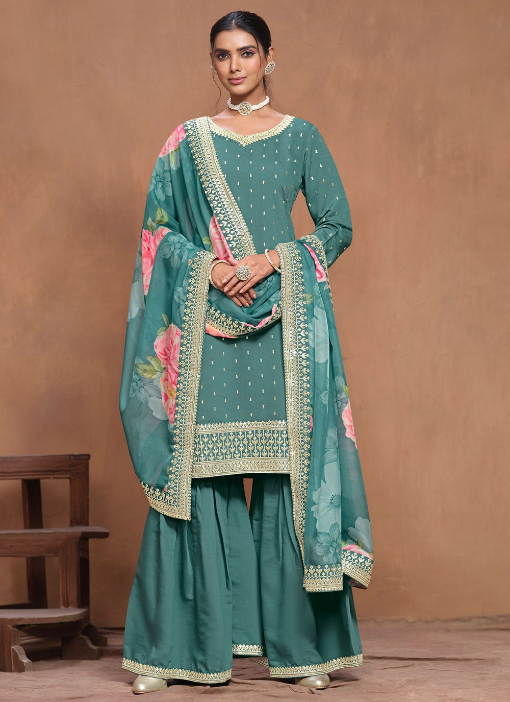 Silk Salwar Suit - T3350