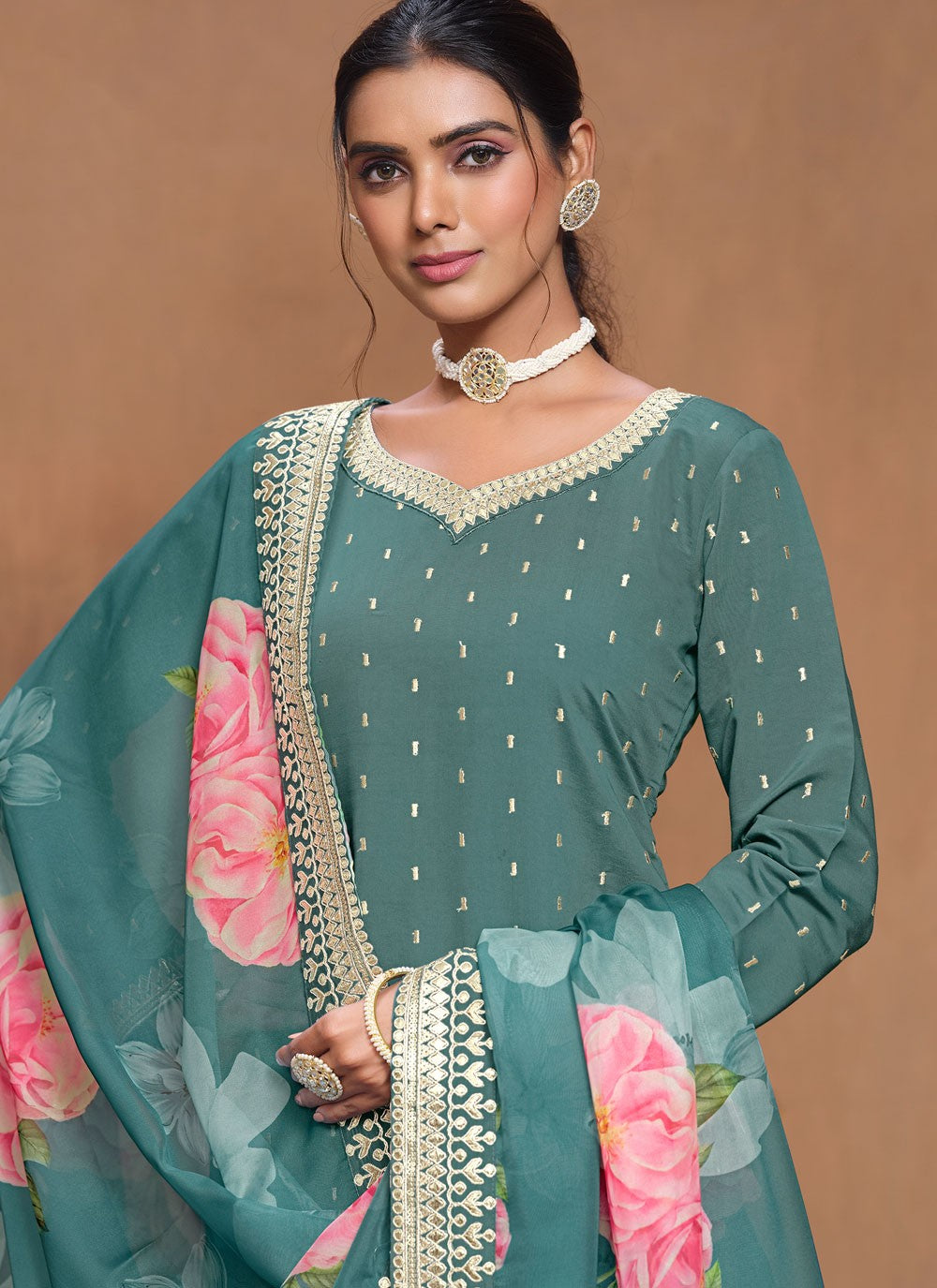 Silk Salwar Suit - T3350