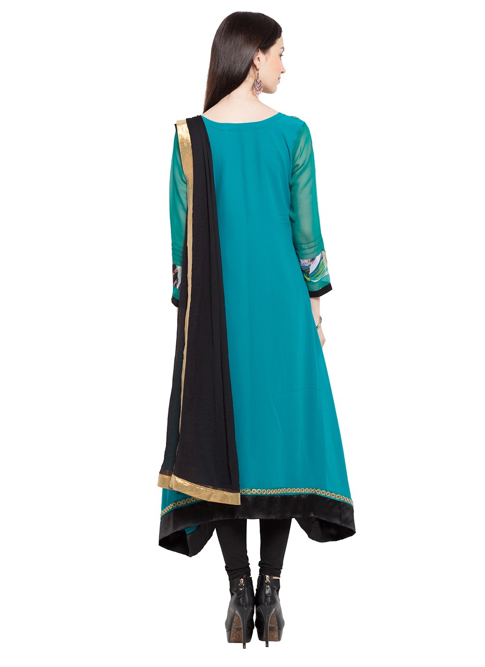 Faux Georgette Churidar Suit - T358