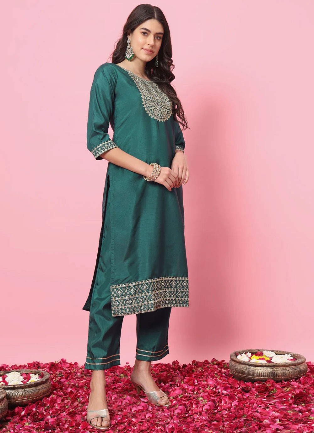 Silk Blend Salwar Suit - T2311