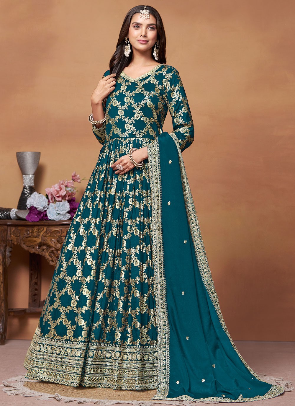 Jacquard Salwar Suit - T2696