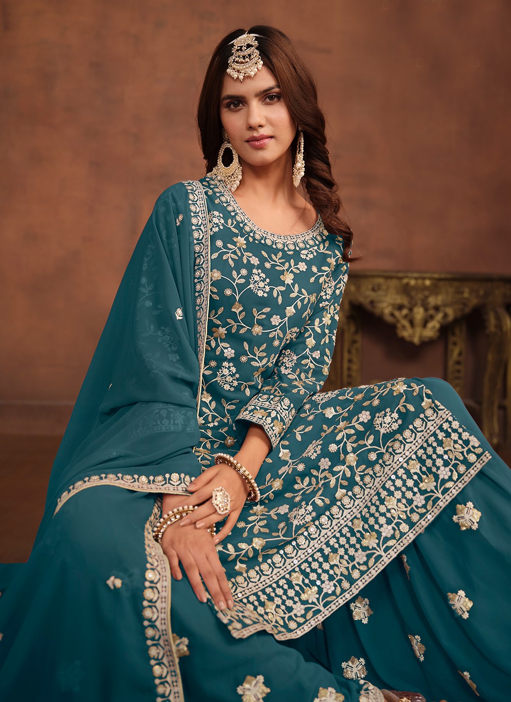 Faux Georgette Salwar Suit - T1933