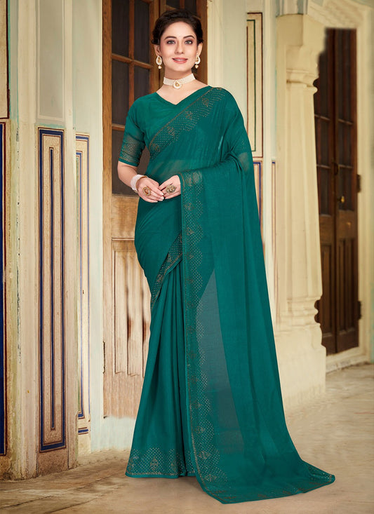 Classic Stones Chiffon Saree - S1851