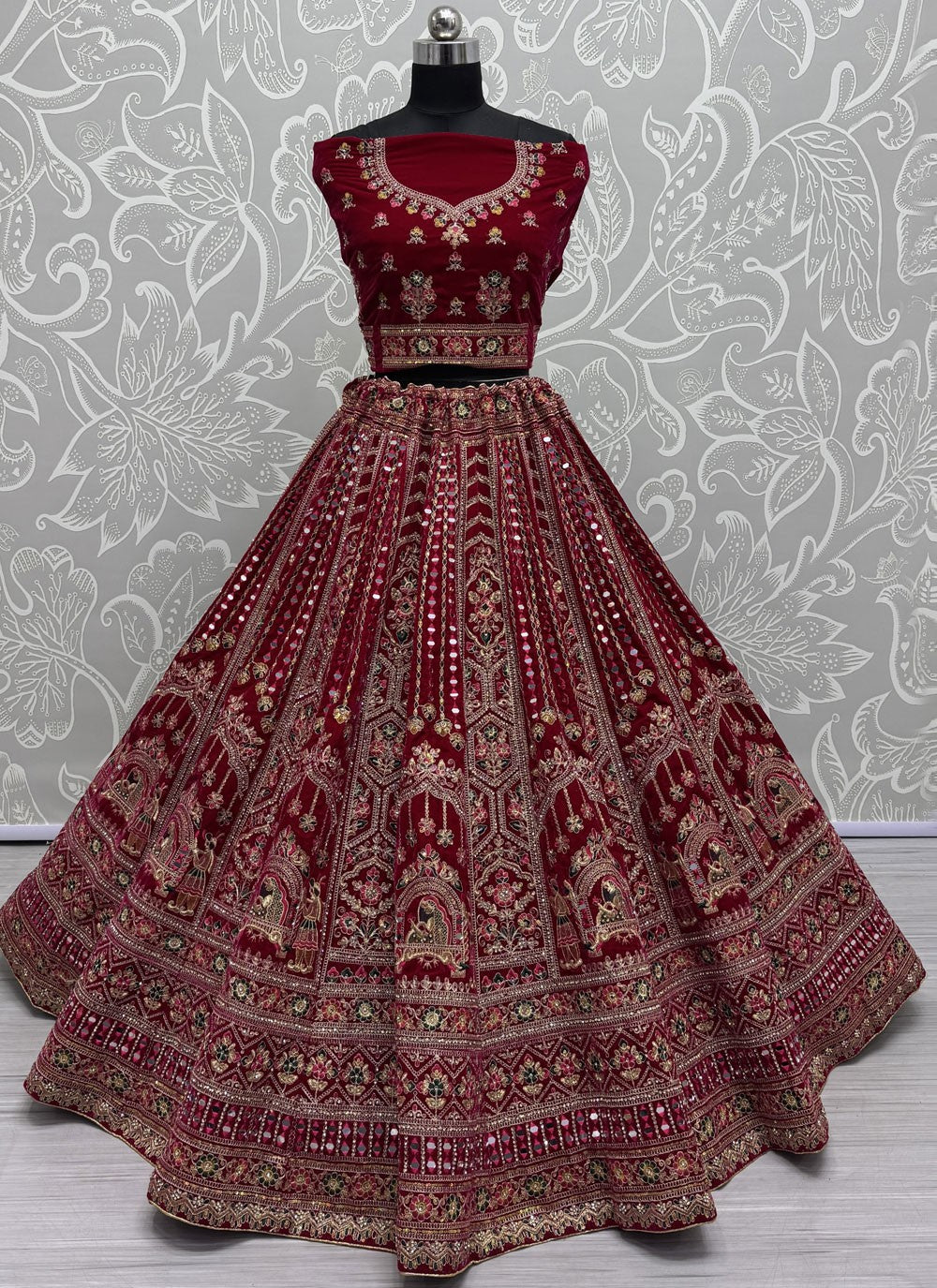 Diamond Velvet A - Line Lehenga - L2606