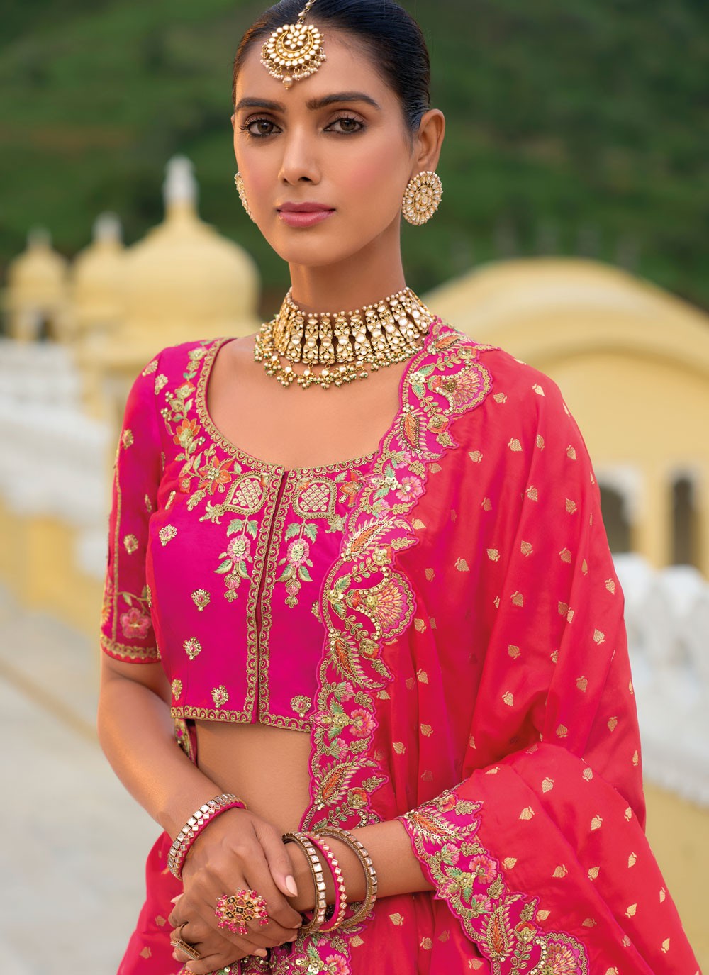 Embroidered Silk Lehenga - L3142