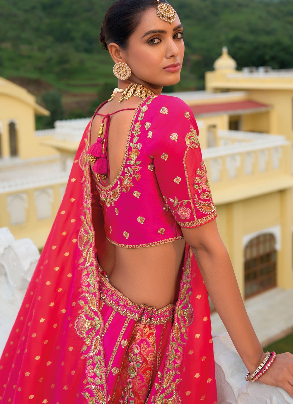 Embroidered Silk Lehenga - L3142