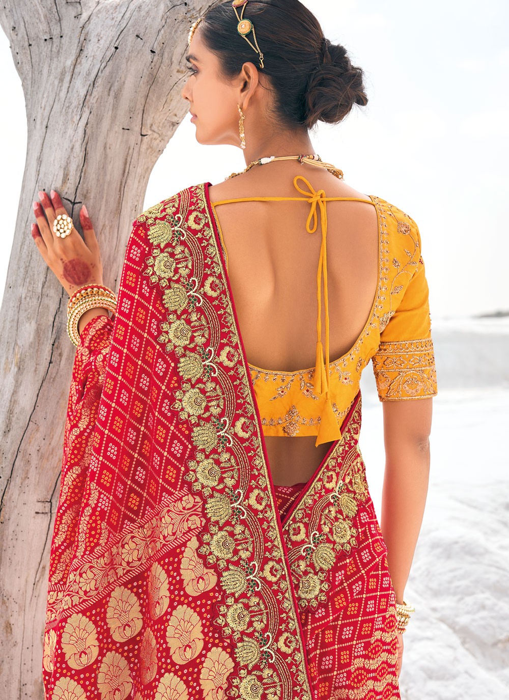 Classic Embroidered Georgette Saree - S9586