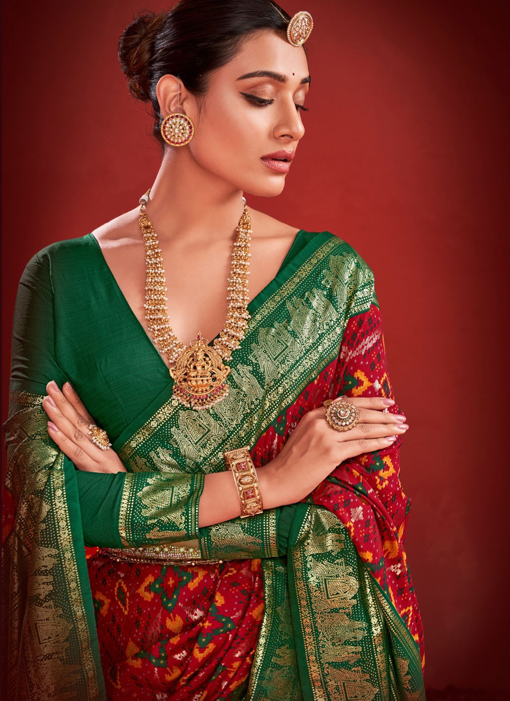 Classic Border Work Silk Saree - S9639