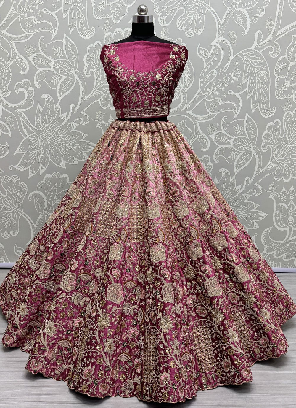 Diamond Velvet A - Line Lehenga - L2261