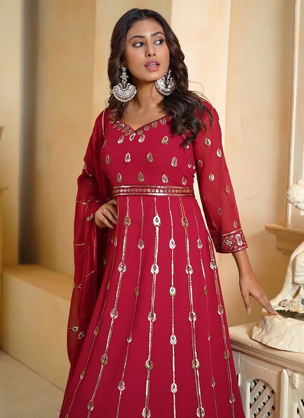 Net Salwar Suit - T2136