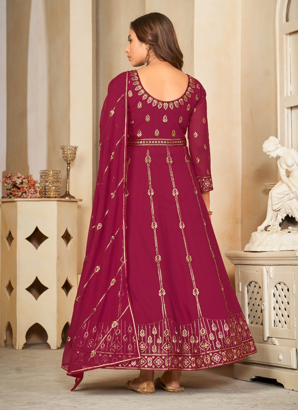 Net Salwar Suit - T2136