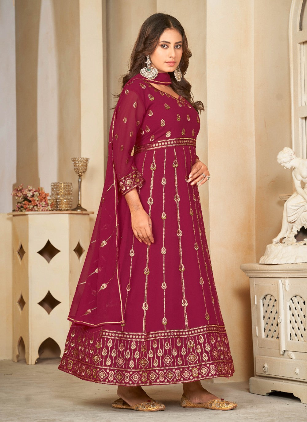 Net Salwar Suit - T2136