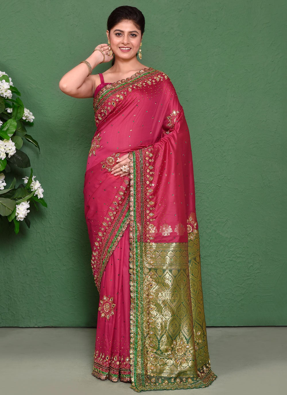 Classic Cut Work Georgette Saree - S7837