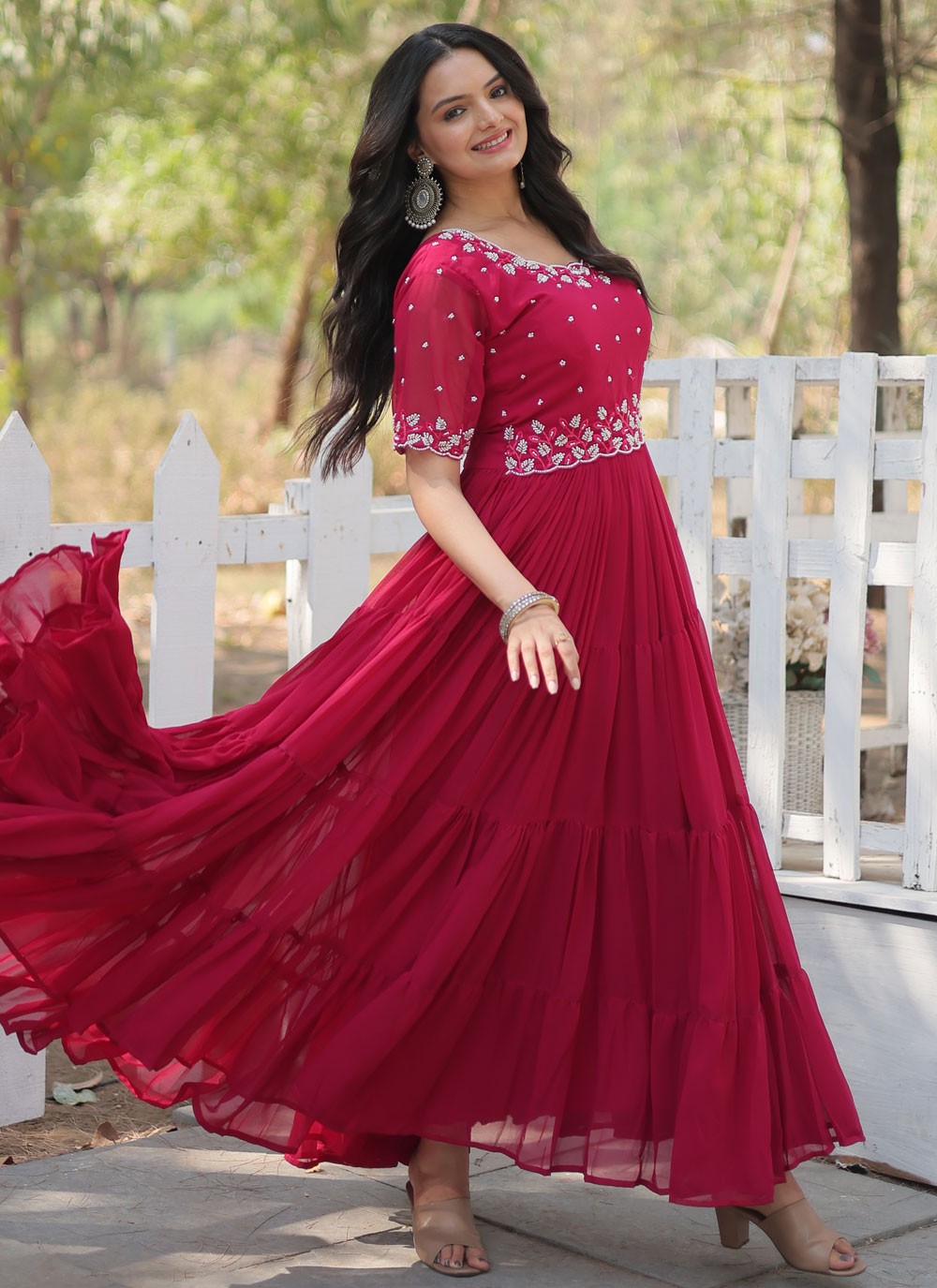 Faux Georgette Gown - G1607