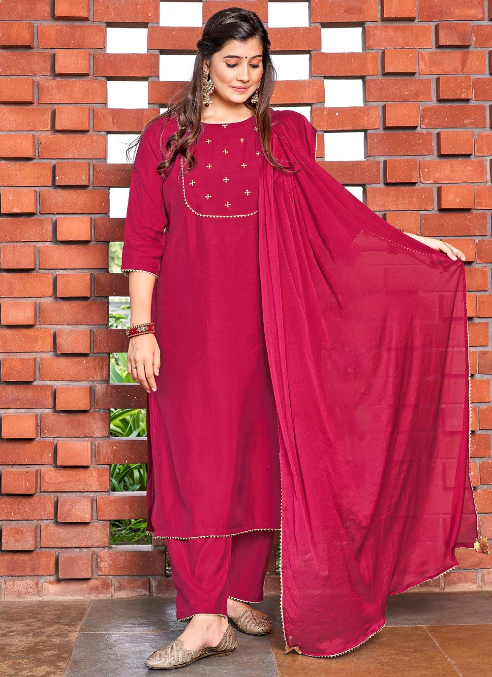 Art Silk Salwar Suit - T2769