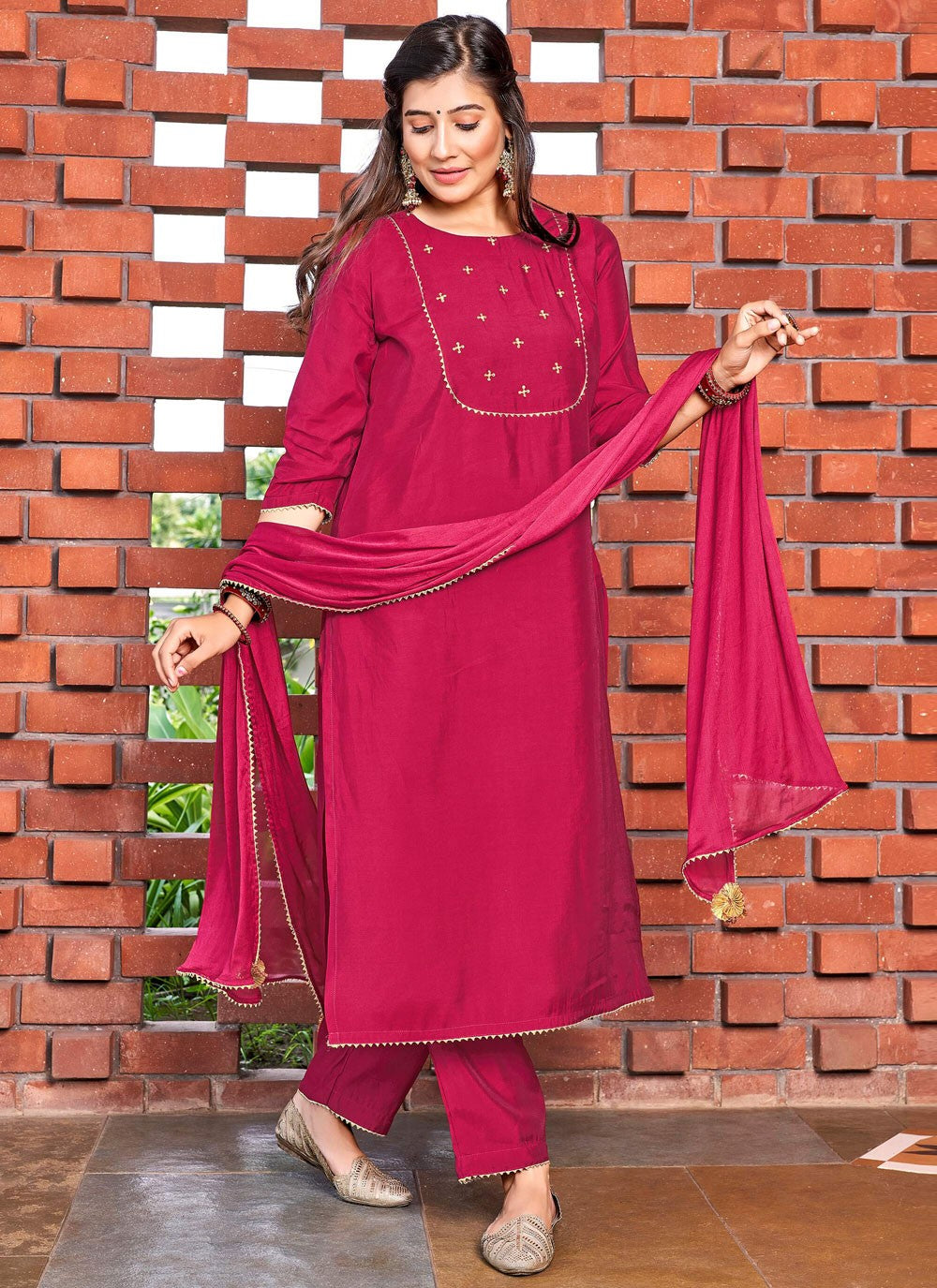 Art Silk Salwar Suit - T2769