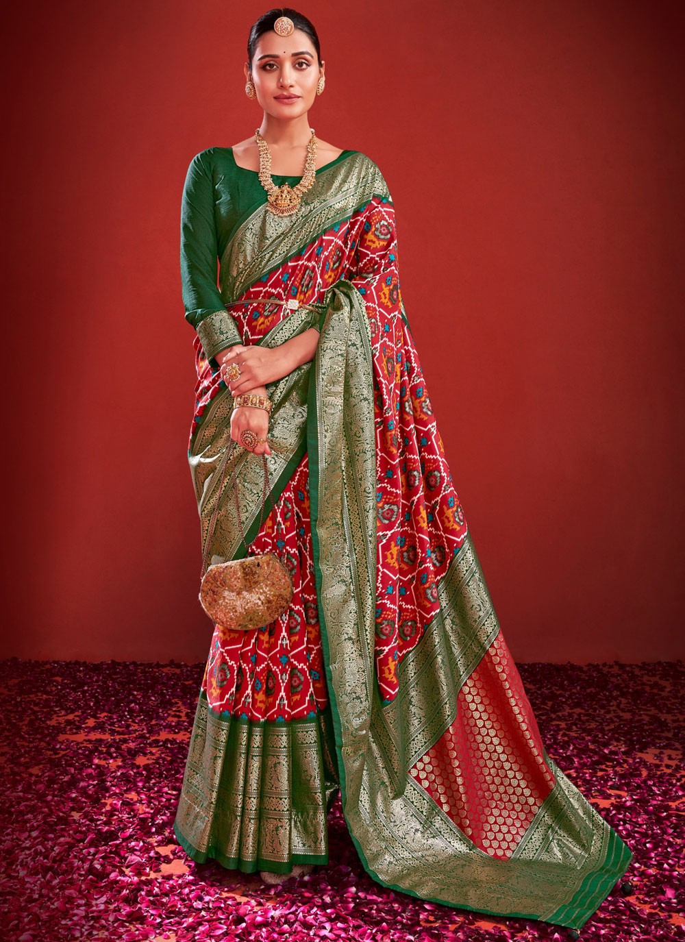 Classic Border Work Silk Saree - S9639