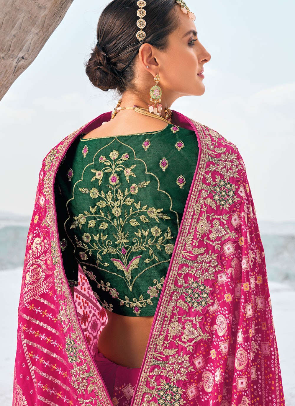 Classic Embroidered Georgette Saree - S9586