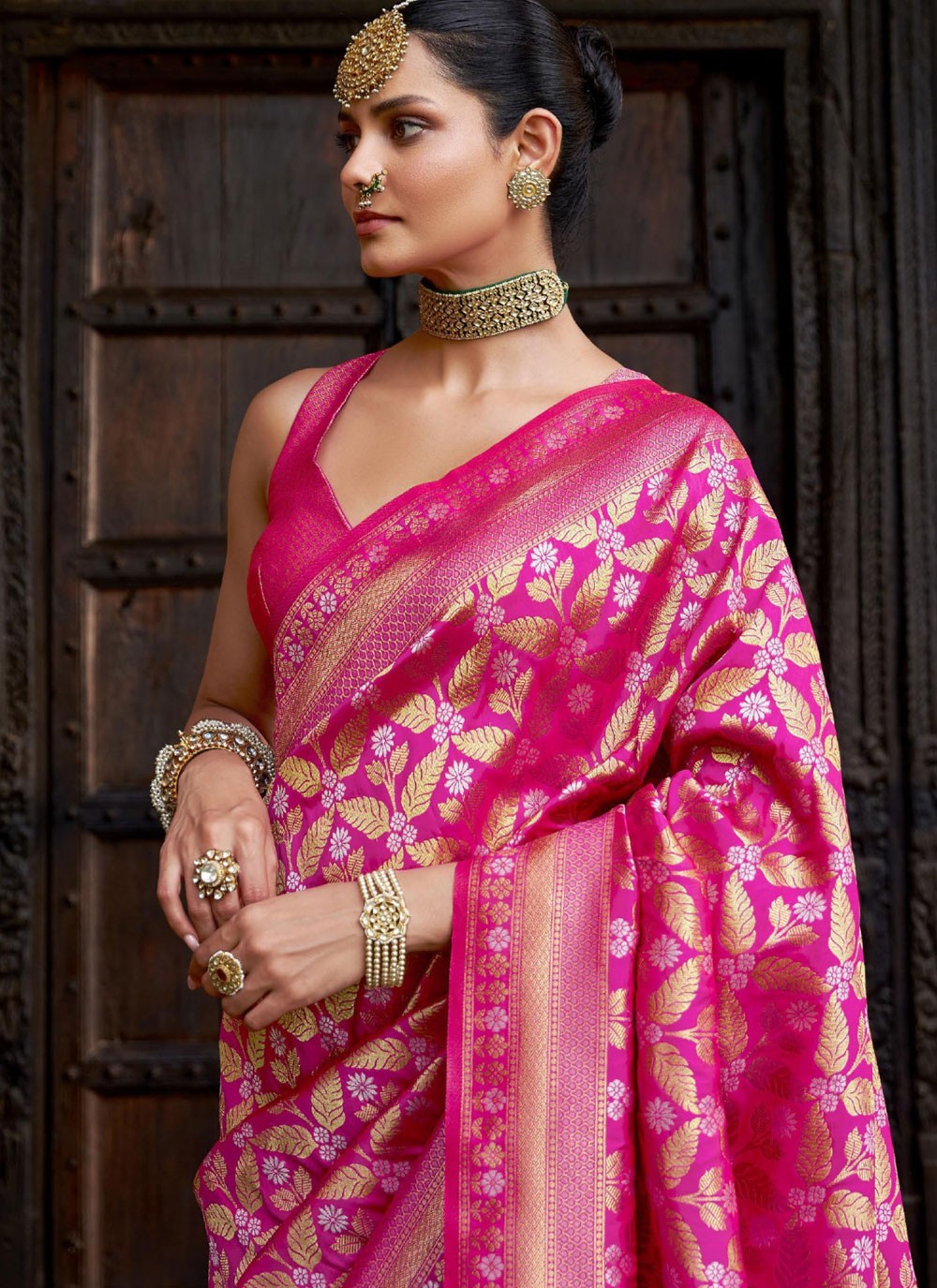 Classic Jaal Banarasi Silk Saree - S9970