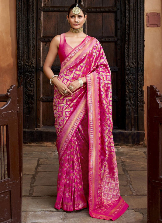 Classic Jaal Banarasi Silk Saree - S9970