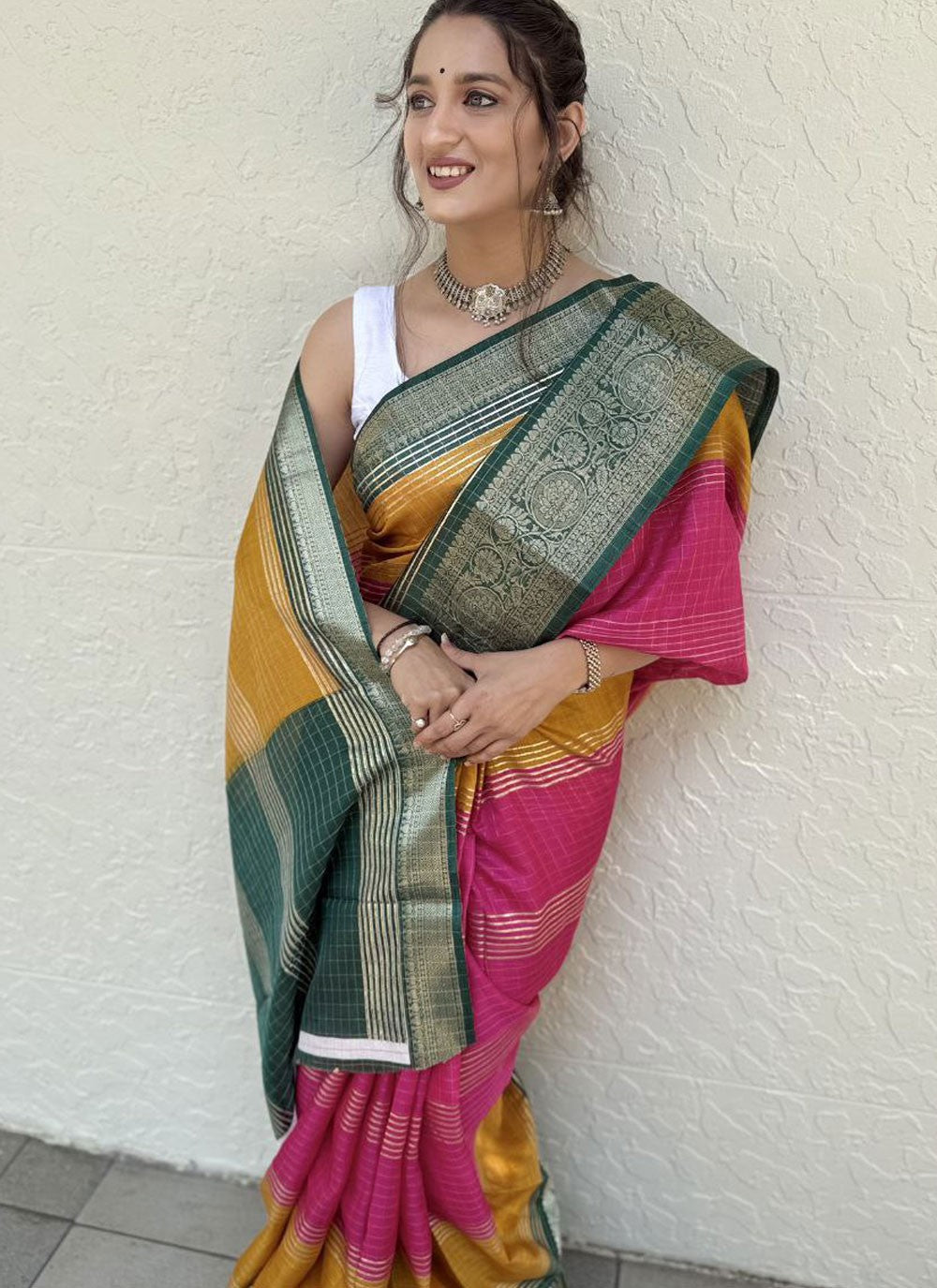 Foliage Prints Pure Dola Saree - S11844