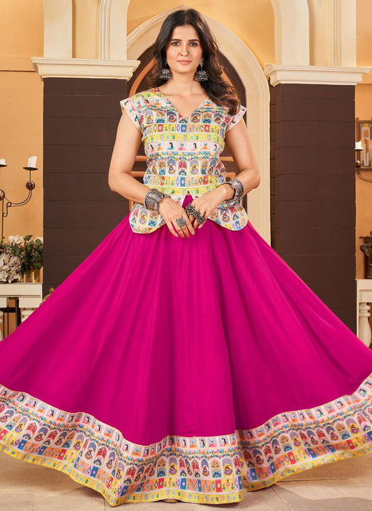 Border Work Rayon Readymade Lehenga Choli - L2327