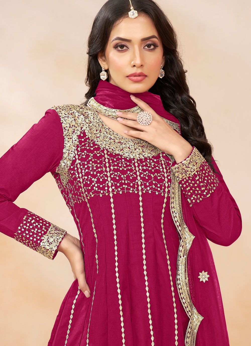 Art Silk Salwar Suit - T3487