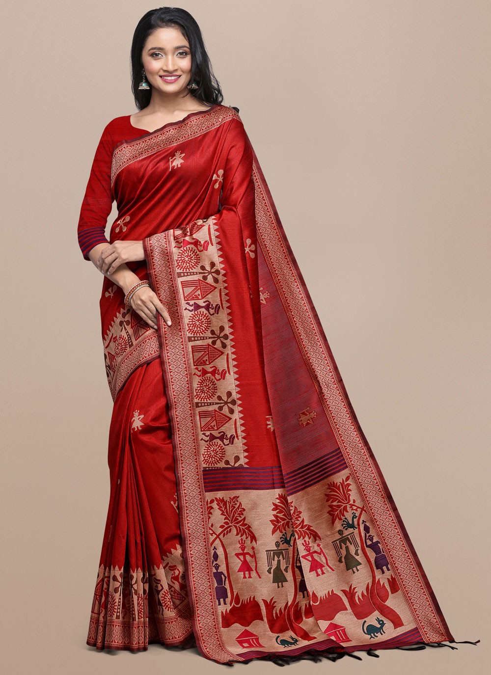 Woven Raw Silk Saree - S11865