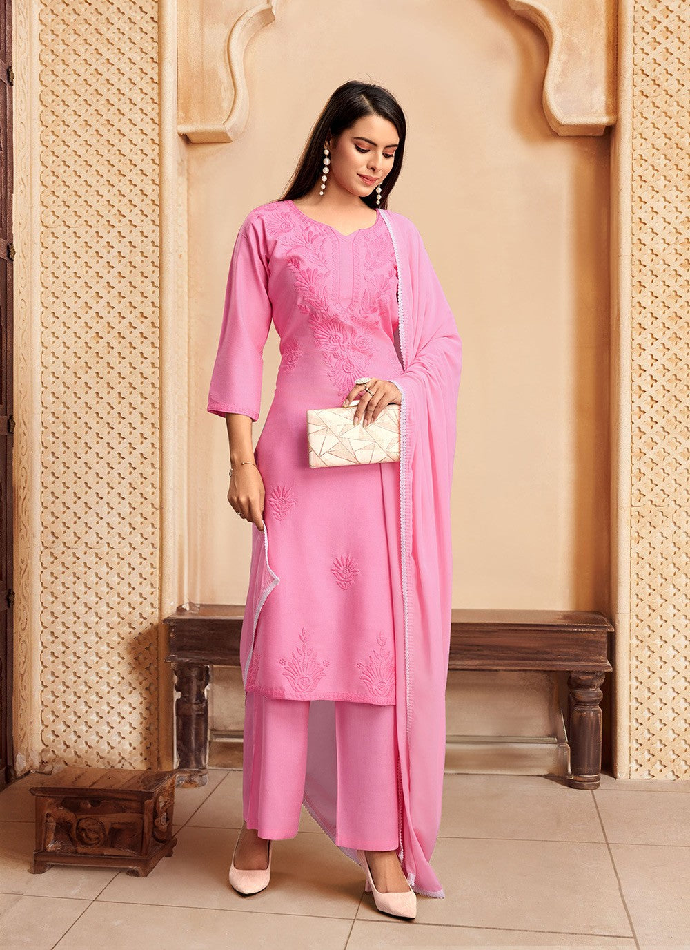 Georgette Palazzo Suit - T3195