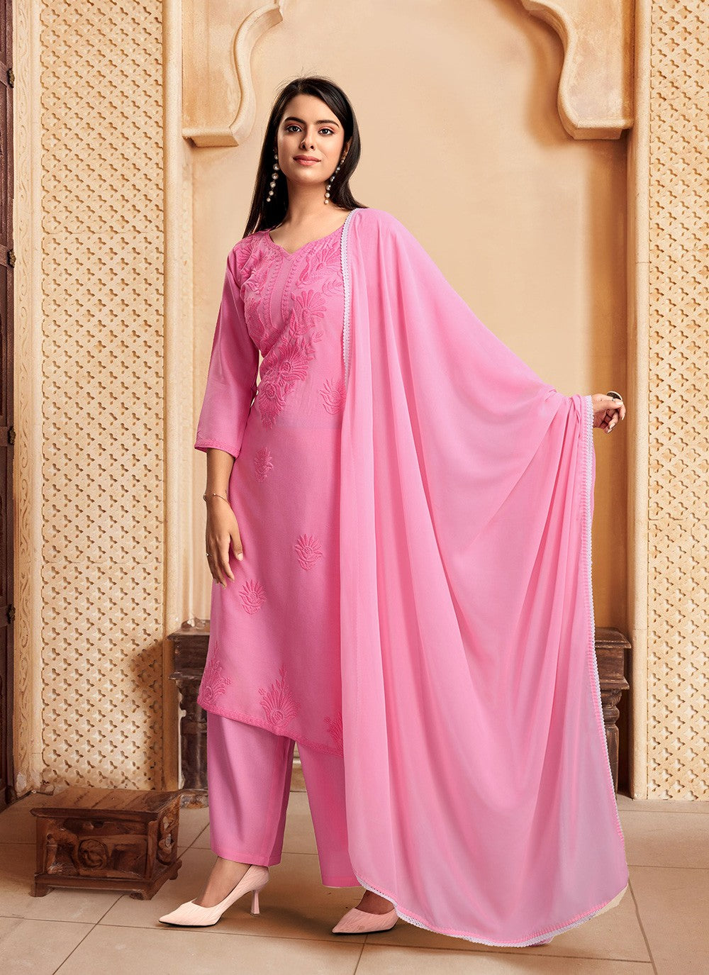 Georgette Palazzo Suit - T3195