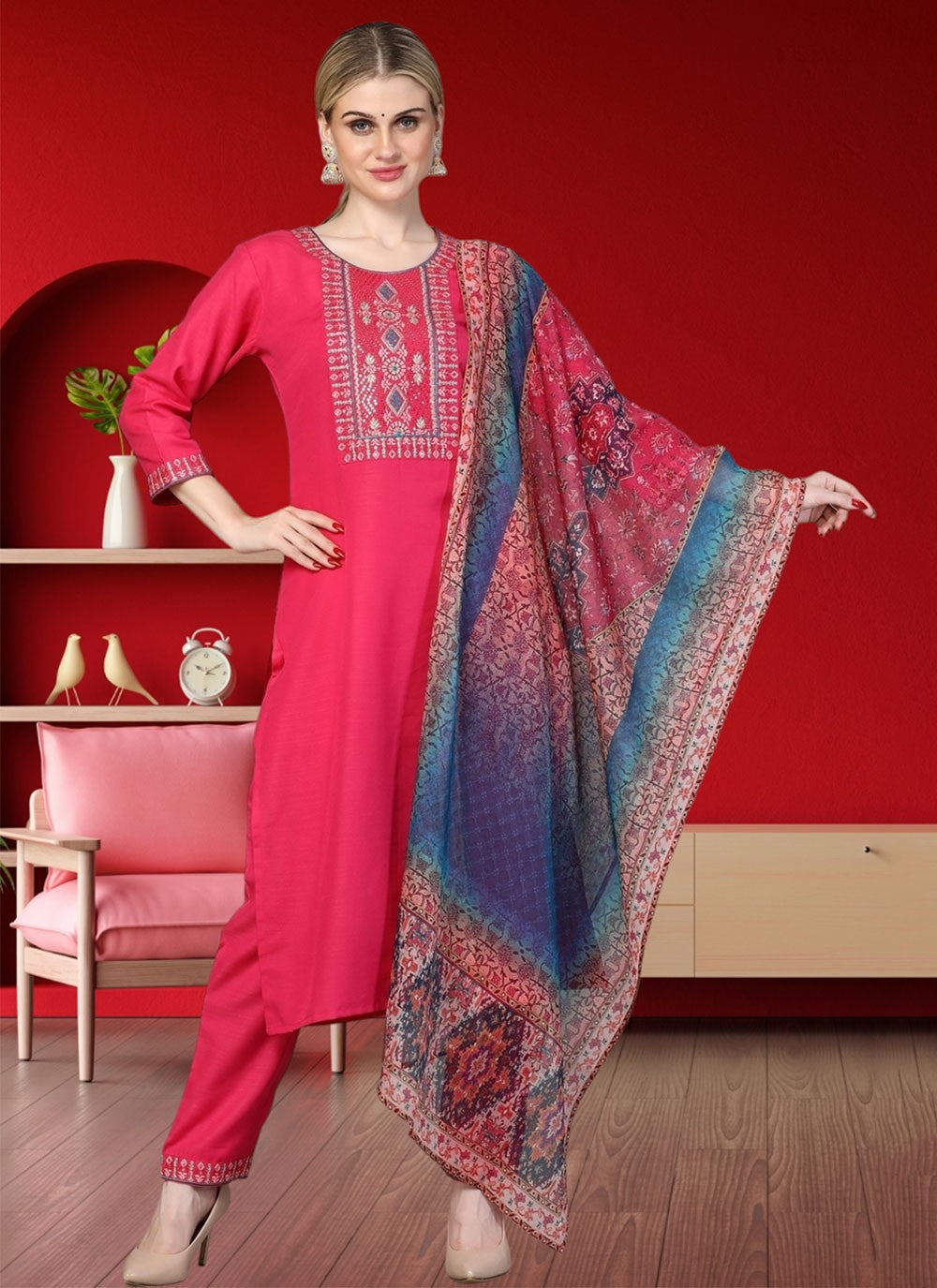 Rayon Salwar Suit - T2566