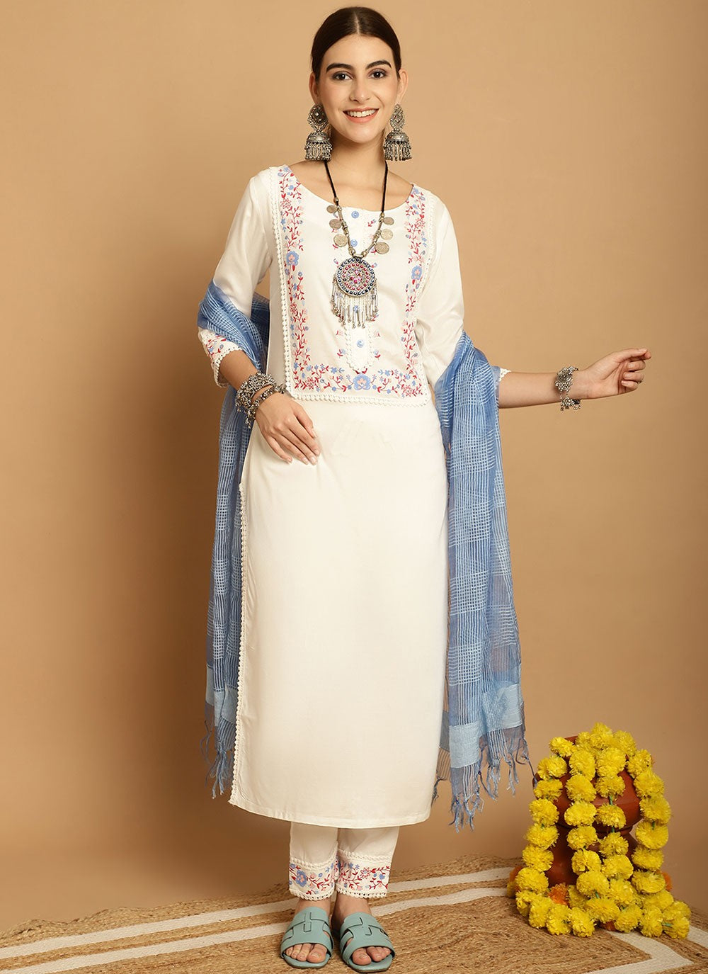 Chanderi Salwar Suit - T1907