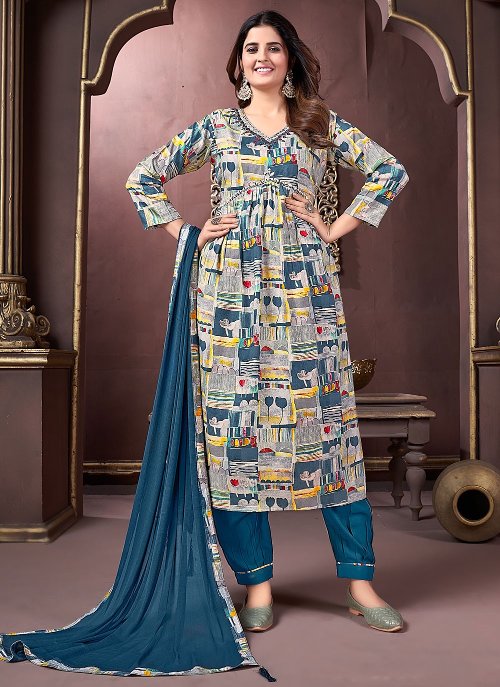 Rayon Salwar Suit - T2322