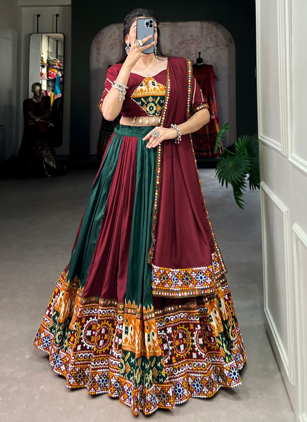 Lace Rayon Readymade Lehenga Choli - L2057