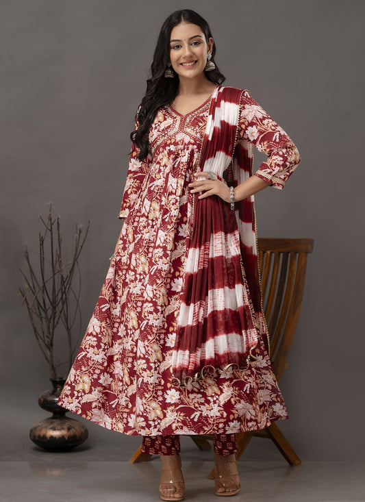 Cotton , Rayon Anarkali - T1464