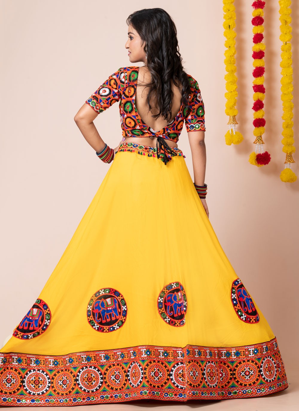 Lace Rayon A - Line Lehenga - L2193