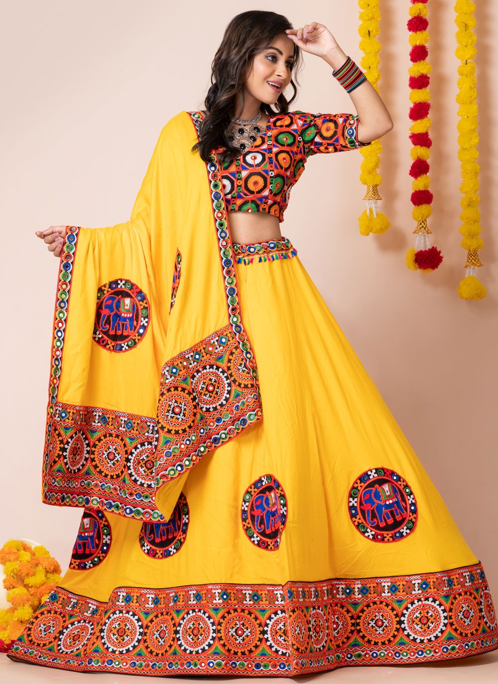 Lace Rayon A - Line Lehenga - L2193