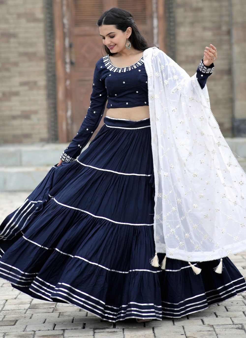 Gota Patti Rayon A - Line Lehenga - L1129