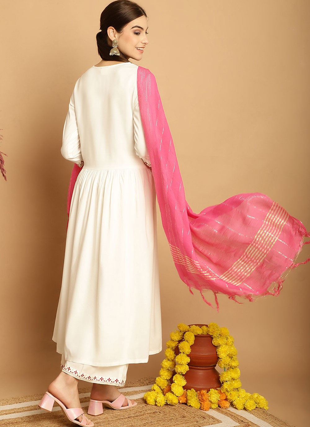 Chanderi Salwar Suit - T1907