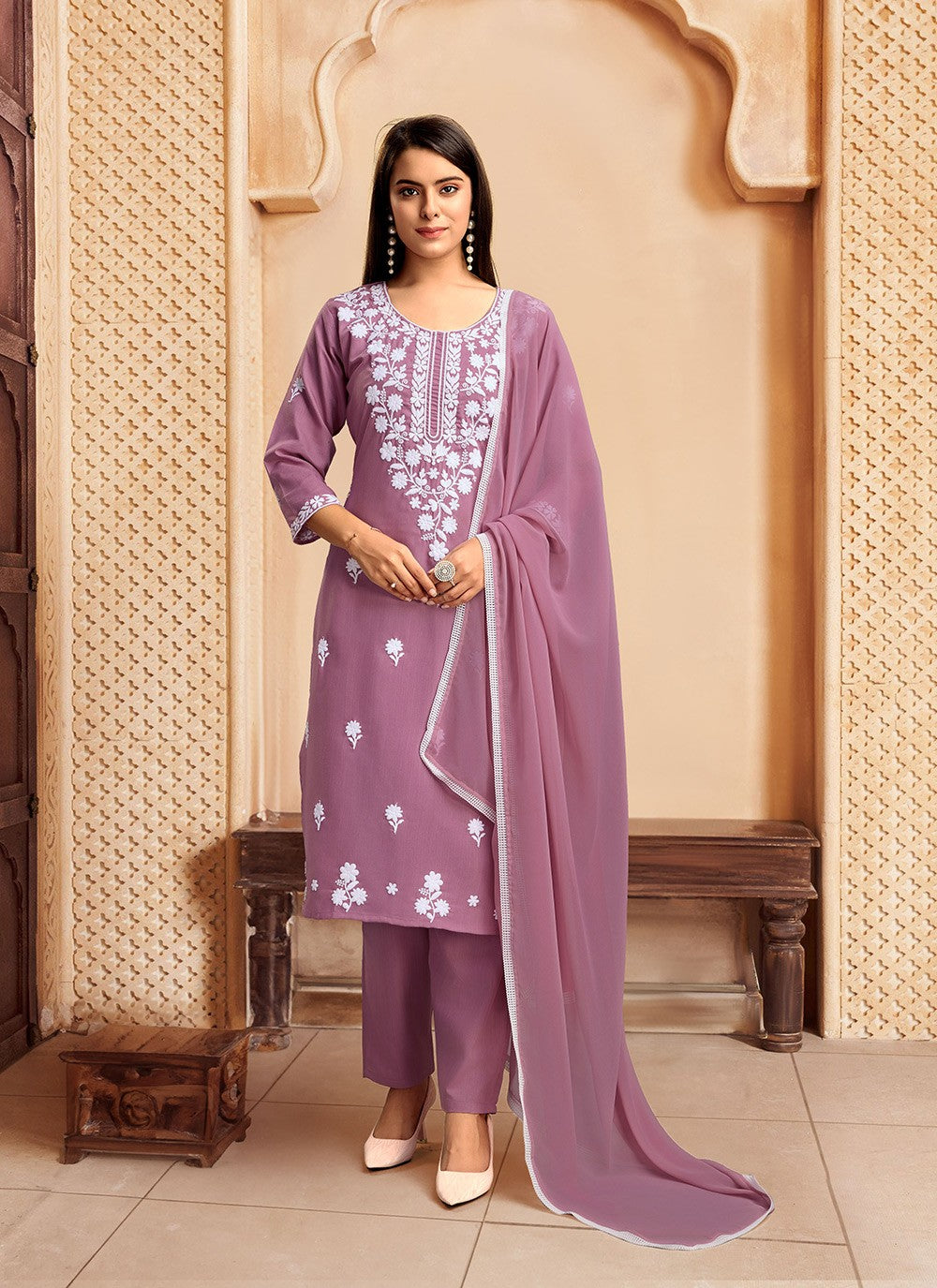 Georgette Palazzo Suit - T3195