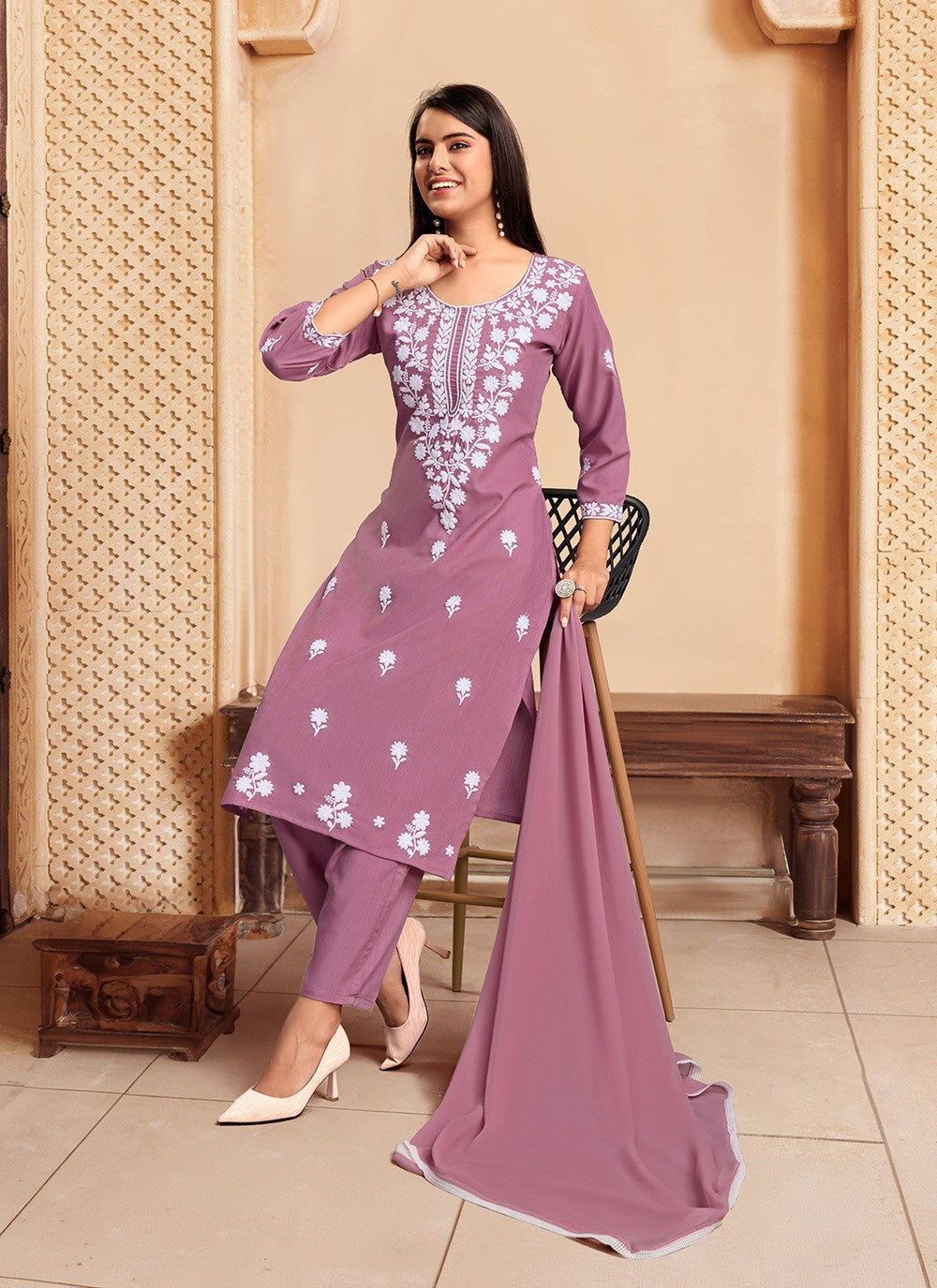 Georgette Palazzo Suit - T3195