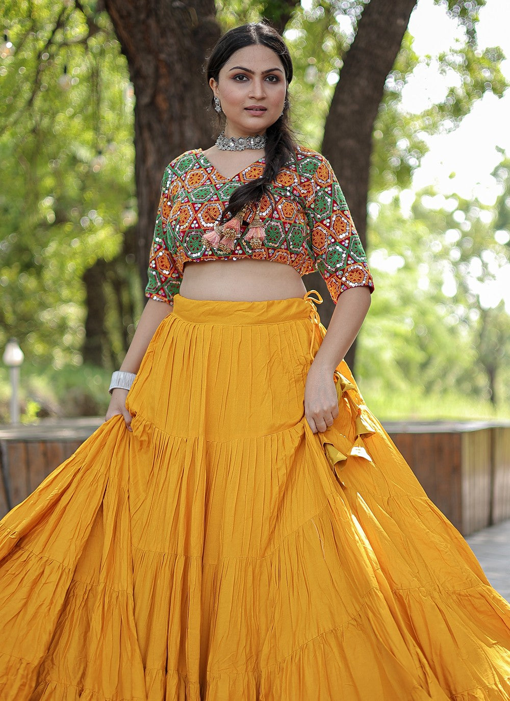 Plain Rayon A - Line Lehenga - L1153