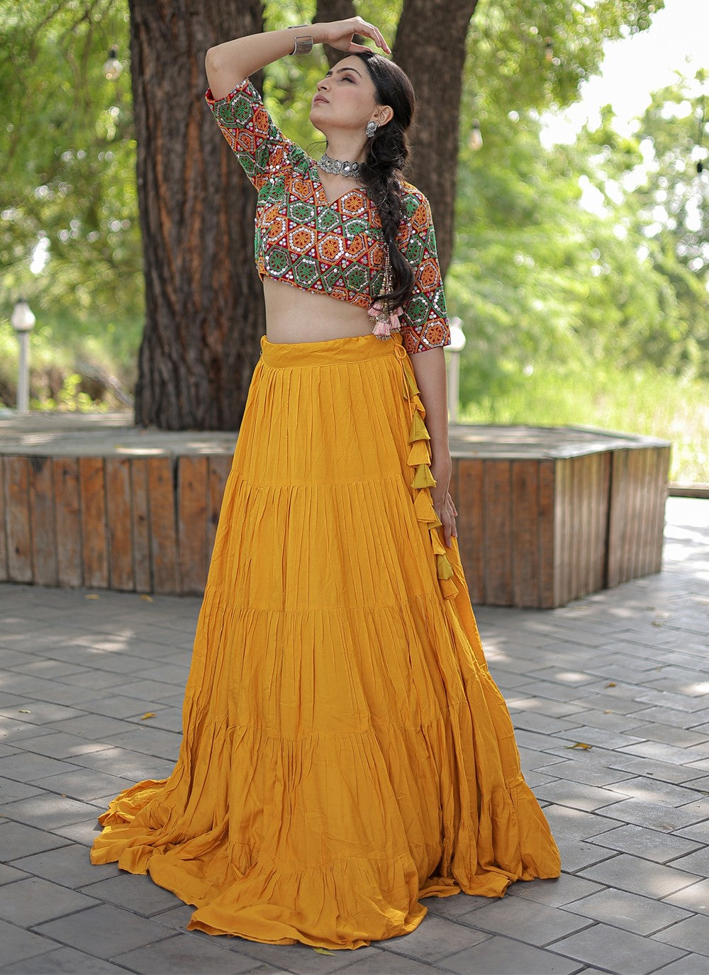 Plain Rayon A - Line Lehenga - L1153