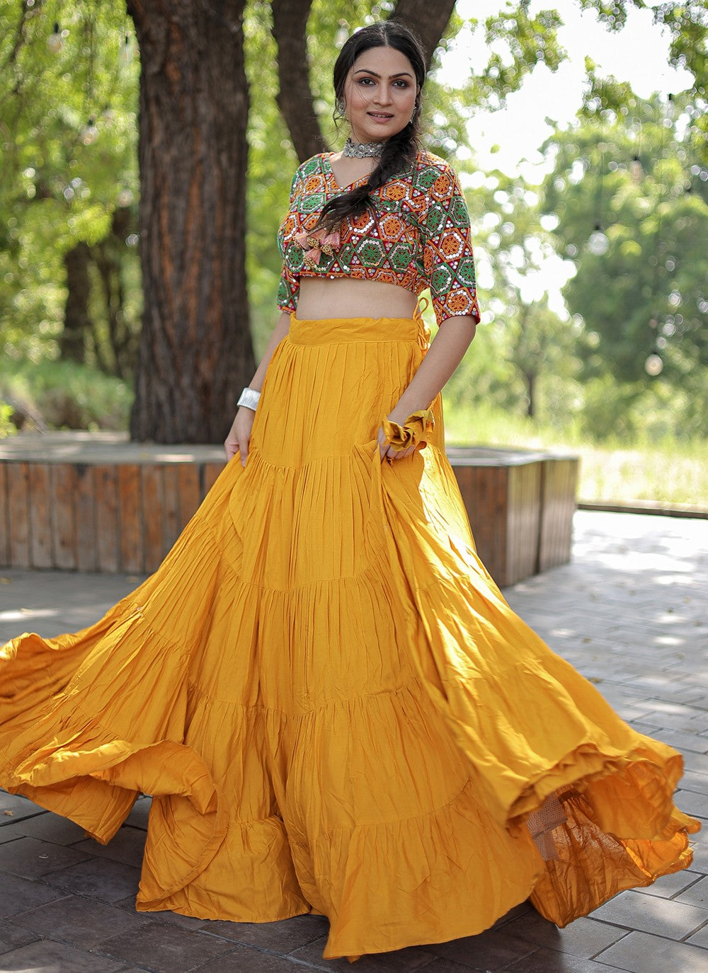 Plain Rayon A - Line Lehenga - L1153