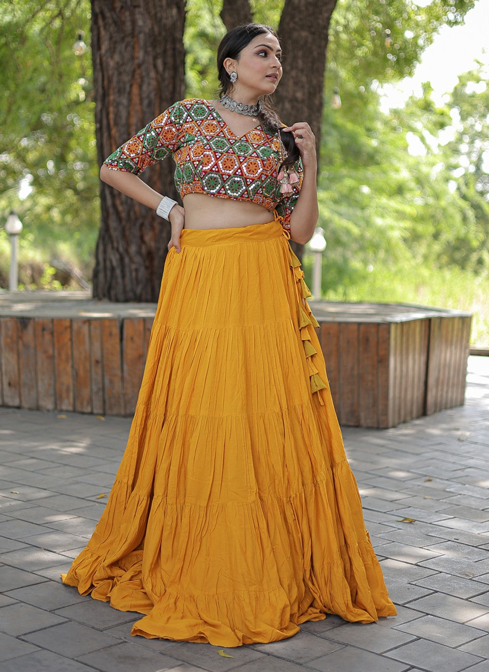 Plain Rayon A - Line Lehenga - L1153