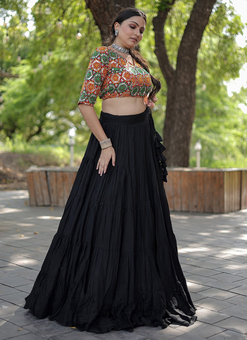 Plain Rayon A - Line Lehenga - L1153