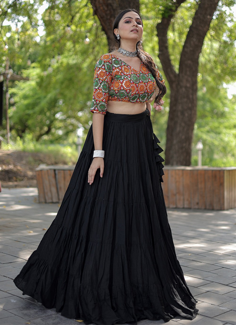 Plain Rayon A - Line Lehenga - L1153