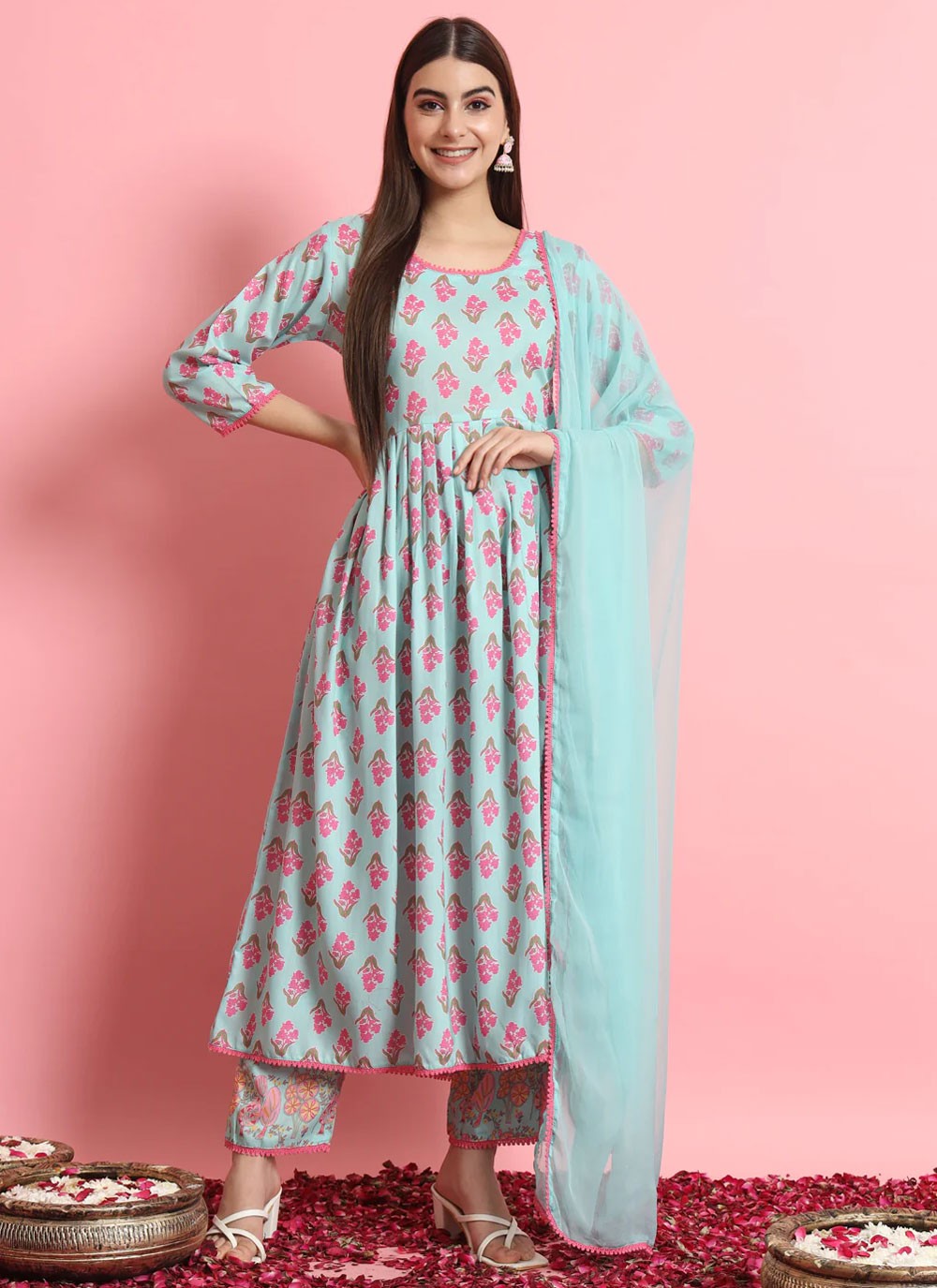 Rayon, Viscose Salwar Suit - T2326