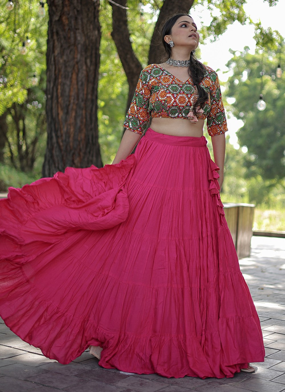 Plain Rayon A - Line Lehenga - L1153