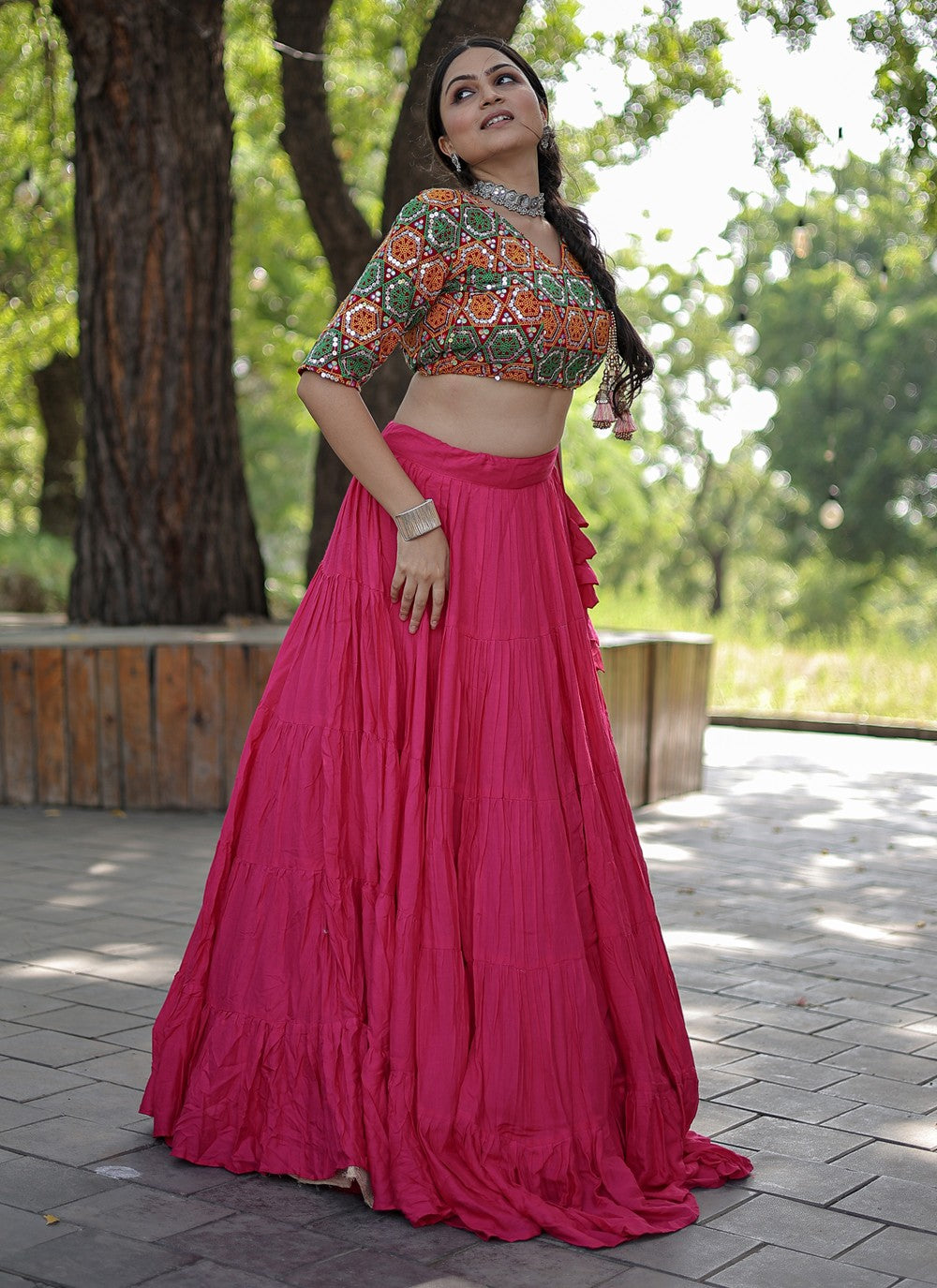 Plain Rayon A - Line Lehenga - L1153